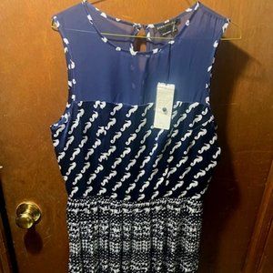 BCBGMaxazria seahorse blue dress netting size medium BCBG New